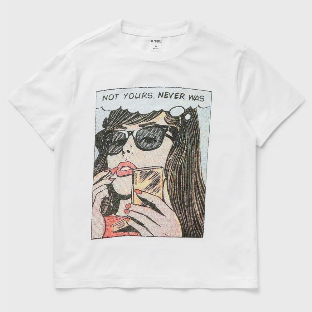 NWT redone classic tee not yours size XS cream